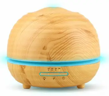 

300ml Air Humidifier Essential Oil Diffuser Aroma Lamp Aromatherapy Electric Aroma Diffuser Mist Maker for Home-Wood