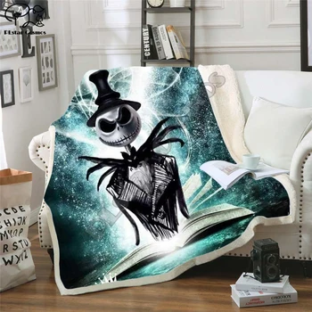 

The Nightmare Before Christmas Jack Skull Sherpa Blanket Plush Velvet Warm Sheet Cartoon Office Nap Blanket JACK-0023