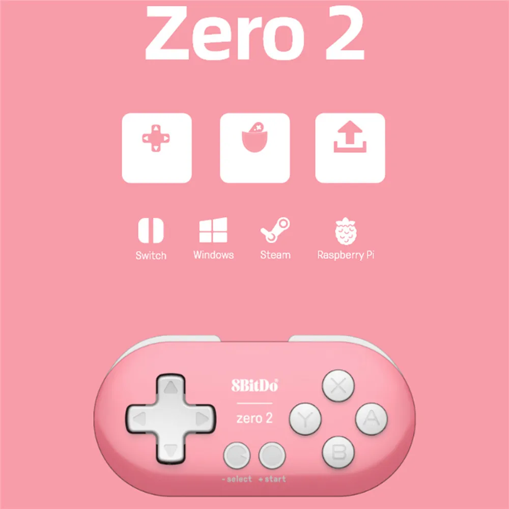 Мини-контроллер для 8bitdo ZERO 2 Bluetooth Nintendo Switch Windows Steam MacOS Android Phone компьютерный