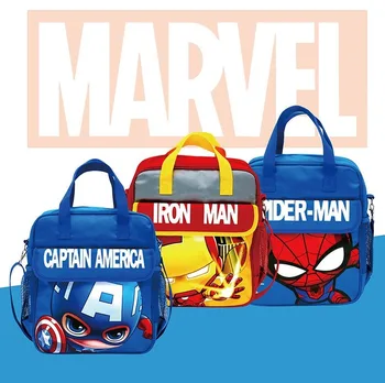 

Disney Marvel heroes Captain America Spiderman iron Man portable book packaging school bag multifunctional learning bag