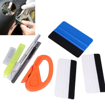 

7pcs Carbon Fiber Magnetic Stick Squeegee Cutter Vinyl Wrap Car Tools Set Auto Window Tint Tool Film Sticker Wrapping Scraper