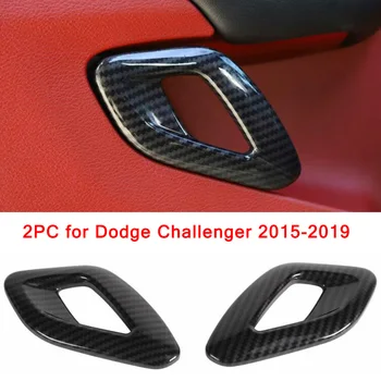 

2pcs Carbon Fiber Style Inner Door Handle Cover Trim For Dodge Challenger 2015+ Anti-rust Colorfast And Wear-resistant
