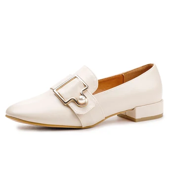 

2020 Fashion Women Loafers Flats Woman Lady Female Slip on White Genuine Leather Moccasins Casual Shoes Zapatos De *