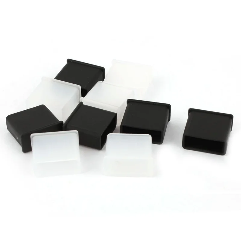 

10Pcs Plastic USB A Male Anti-Dust Plug Stopper Cap Cover Black Clear #8
