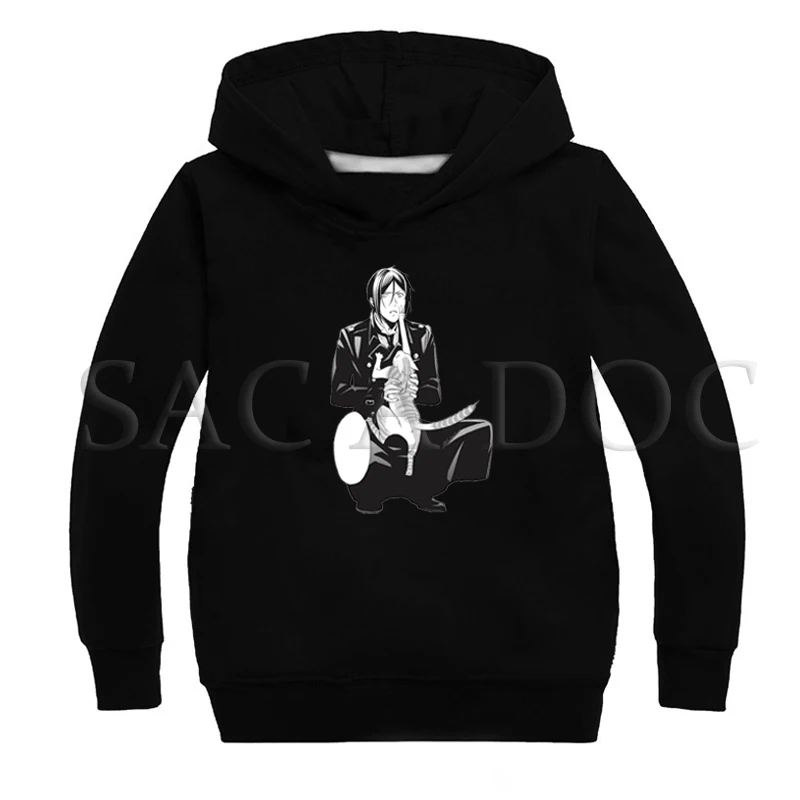 Hoodies 6 Детский свитер; толстовки с капюшоном; сезон весна-осень; Одежда для маленьких девочек и мальчиков с принтом «Черный Дворецкий»; спортивная одежда; Повседневная хлопковая одежда; Moletom Infantil - Цвет: Hoodies 6