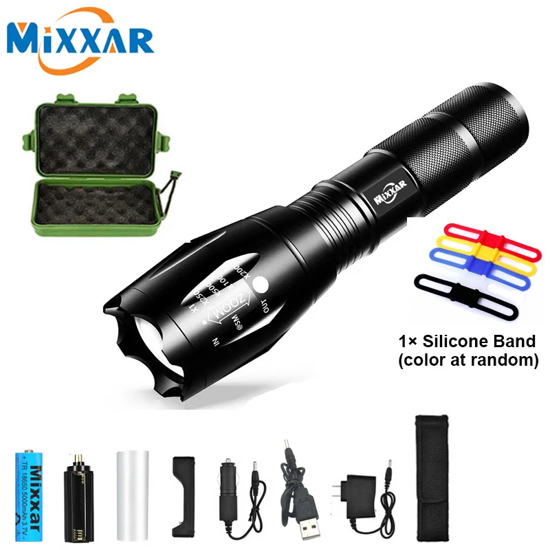 

Светодиодный фонарик ZK20, перезаряжаемый фонарик для кемпинга, фонарик для повседневного использования, мощный фонарь для велосипеда с аккумулятором 18650