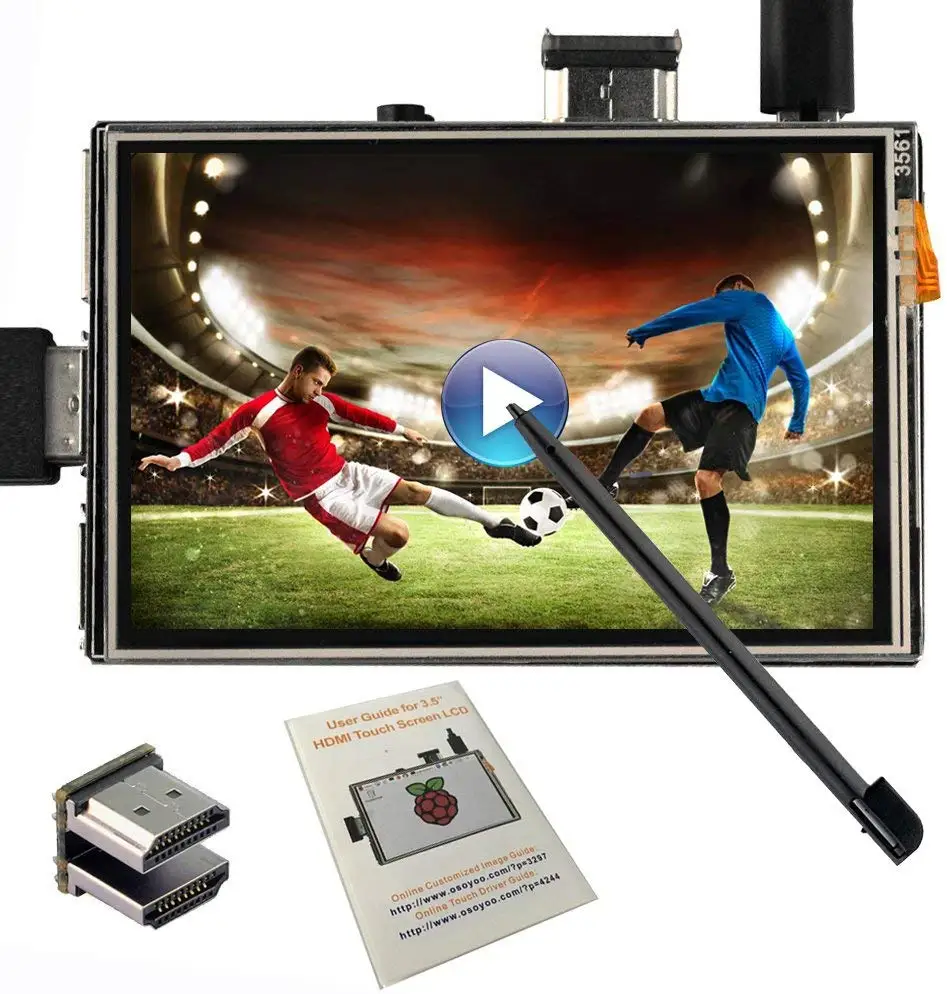 3 5-дюймовый HDMI LCD TFT сенсоный экран дисплей для Raspberry pi 2 и Pi Модель B аудиовыход со