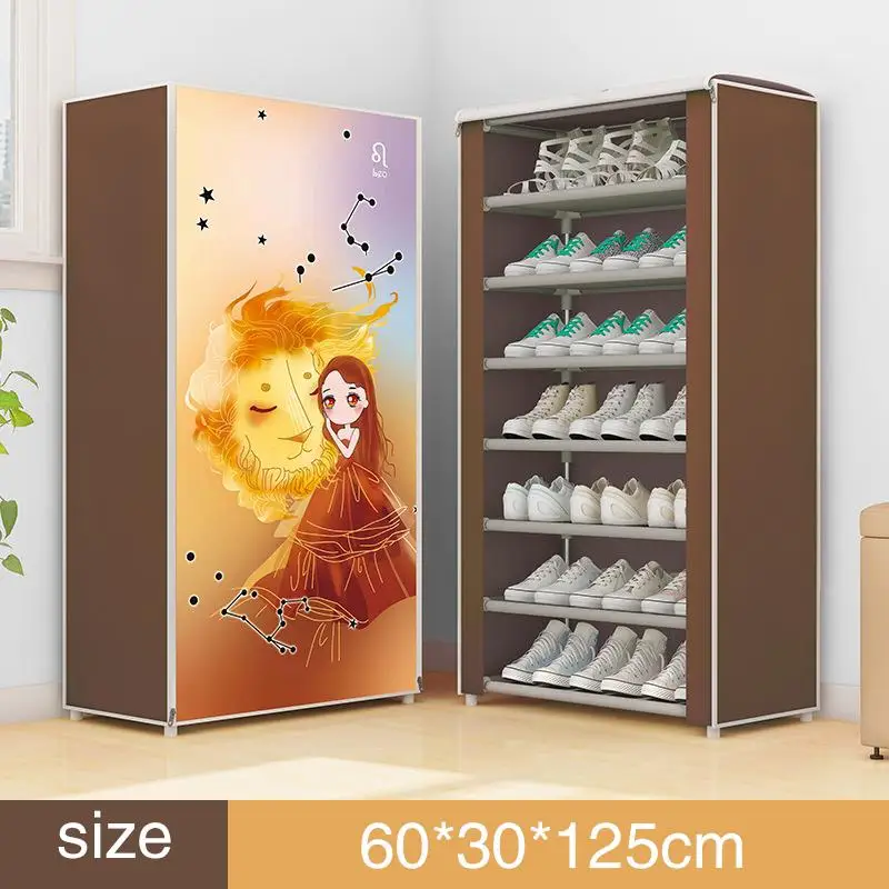 

Assemble Shoe Rack 8 Layer Home Organization Household Supplies Housekeeping Shoe Shelf Practical Non-Woven Fabric Space Save
