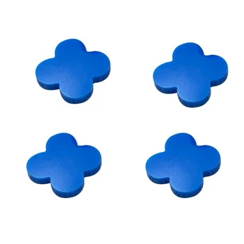 

100Pcs Double Side Flat Synthetic Turquoise Stone Four Leaf Clover Cabochon Inlay 10mm 12mm for DIY Bracelet Necklace Handcraft