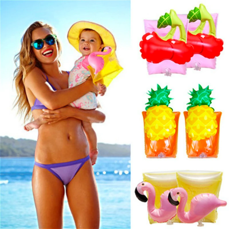 Baby Arm Swimming Ring Child Inflatable Pool Float Safety Training Circle Fun Flamingo | Мать и ребенок