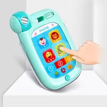 Детский сенсорный имитирующий мобильный телефон имитирующий сенсорный экран музыкальный телефон с светодиодный стоп плач Развивающие детские игрушки