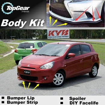 

Bumper Lip Deflector Lips For Mitsubishi Mirage Attrage Space Star For Dodge Attitude Front Spoiler Skirt For Tuning / Body Kit