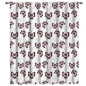 

Abstract Clover Window Treatments Curtains Valance Room Curtains Large Window Window Curtains Dark Living Room Bathroom Curtains