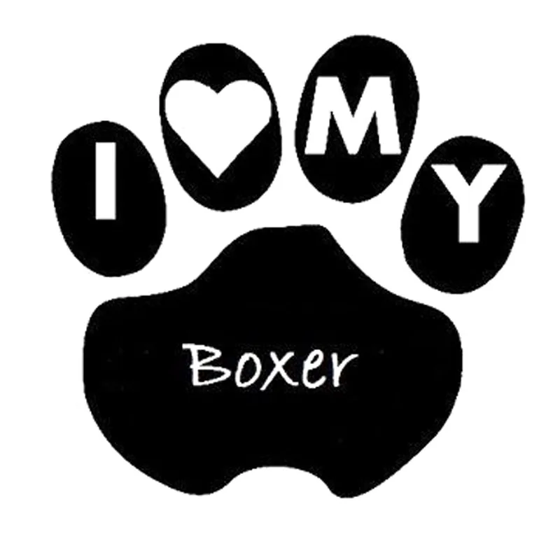 

I Love My Boxer Dog Catch Car Sticker PVC Decals Car Bumper Window Car Sticker Decoration ZWW-2423, 12.7cm*12.7cm