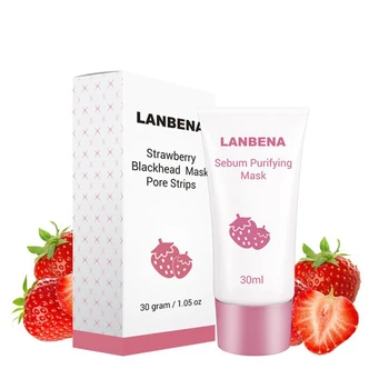

LANBENA Strawberry Blackhead Remover Nose Mask MUD FRER 60 PAPER