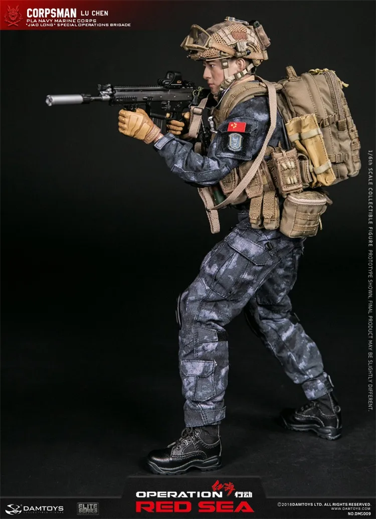 Плотина DMS009 1/6 Красное море пла спецоперации команды оператора CORPSMAN Лу Чэнь Коллекция фигурка