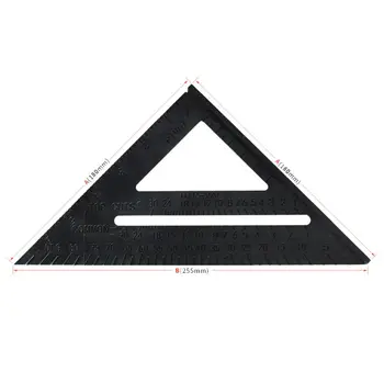 

7/12 Inch Precision Triangle Ruler Angle Protractor Woodworking Square Measuring Multi-Function Carpenter Tool