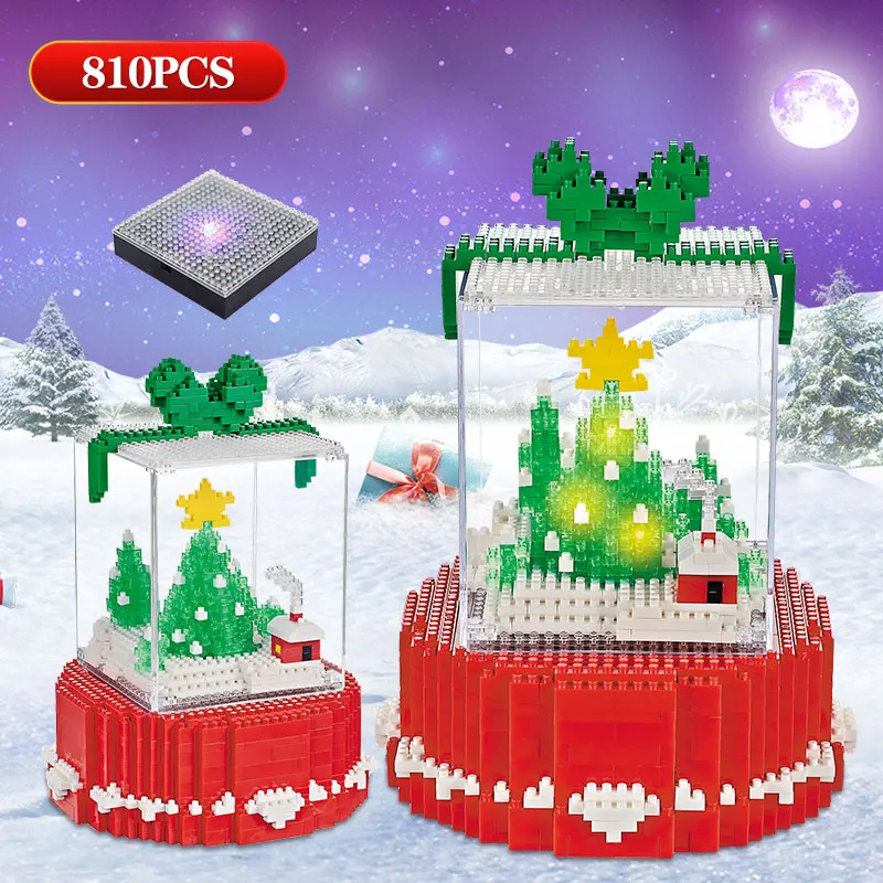 

LOZ Mini Blocks LED Merry Christmas Tree Kids Toy Diamond Building Block Bricks educational toy For Children Christmas Gifts