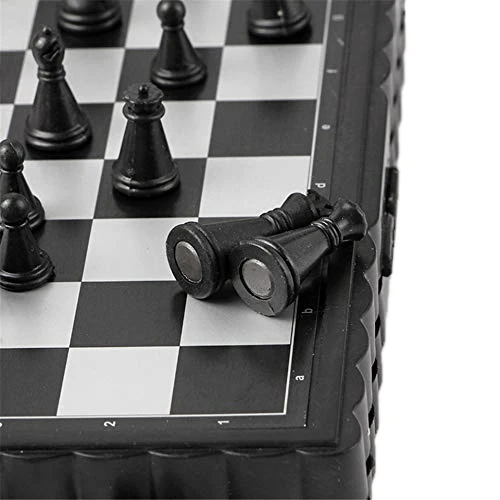 5x5 дюймов шахматы портативная Пластиковая Складная доска с магнитные шахматы мини шахматы набор головоломки вечерние Семейные события