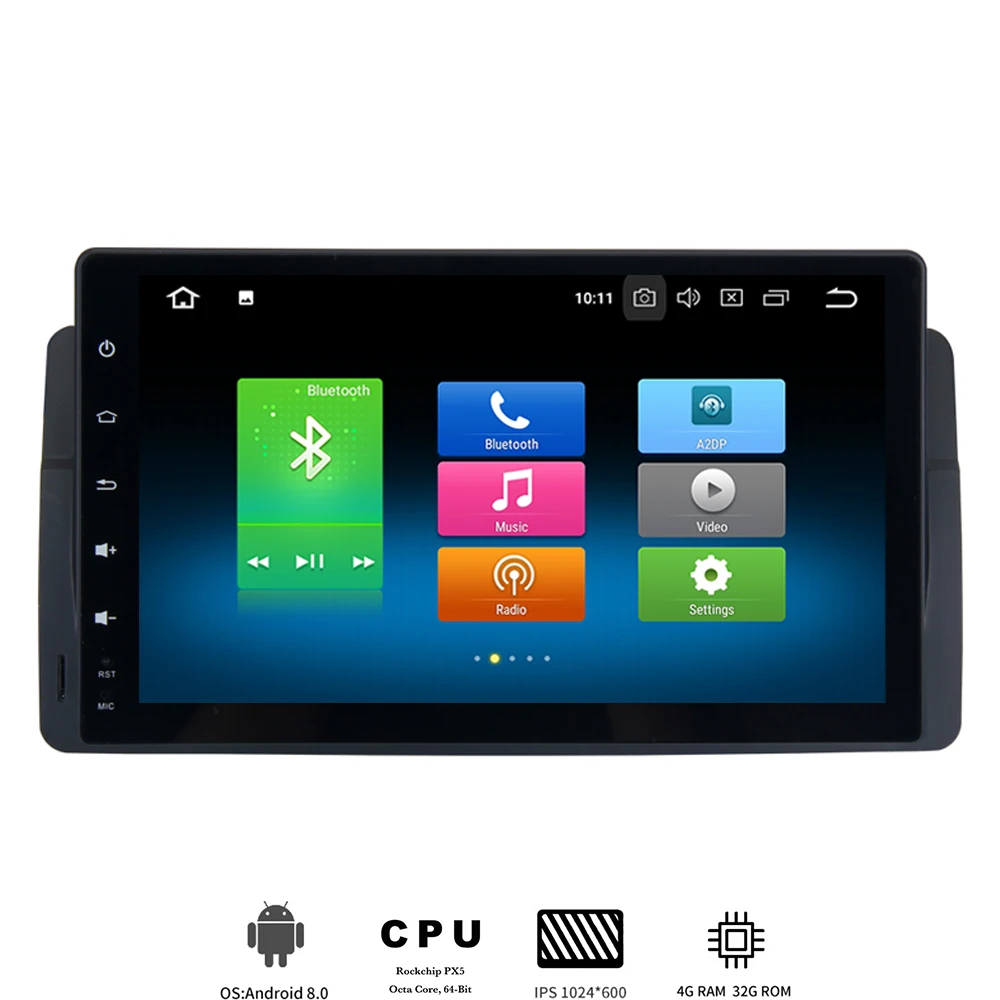 9 &quotAndroid 10 0 Автомобильный мультимедийный плеер для BMW E46 M3 318i 320i Autoradio Octa Core 4 Гб Ram 64
