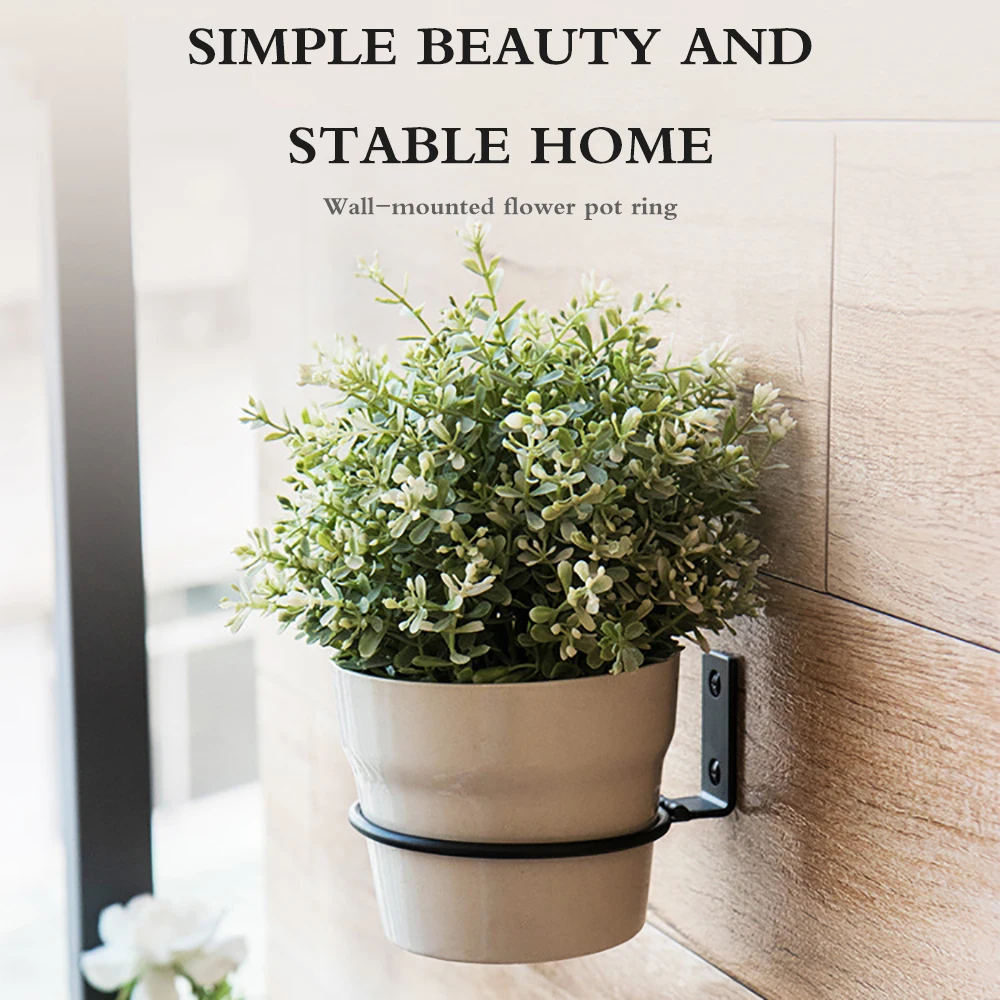 Soporte de pared para maceta, anillo para maceta, estante de flores