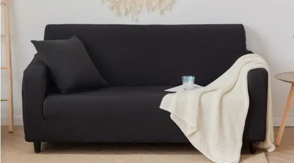 Эластичный чехол на диван, все включено, Нескользящие чехлы для диванов, чехлы для диванов, Одноместный/Два/три/четыре места - Цвет: Black