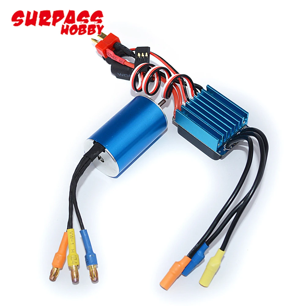 

2pcs/set 2440 6800KV/4600KV/4000KV Sensorless Brushless Motor With 35A Brushless ESC for 1/16 RC Car