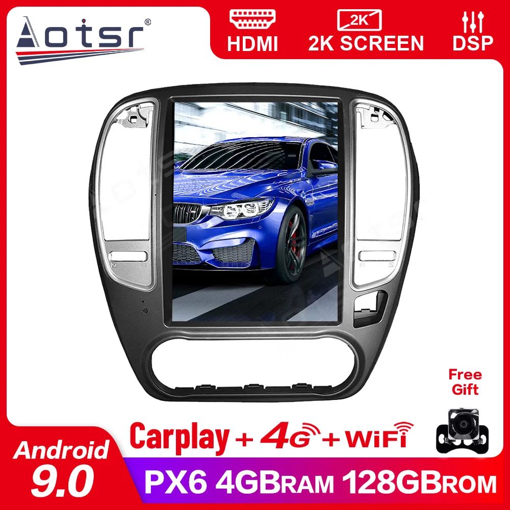 

PX6 4+128G Tesla Screen Carplay For 2005-2012 Nissan Sylphy Android 9.0 GPS Navigation Auto Audio Stereo Radio DVD Recorder DSP