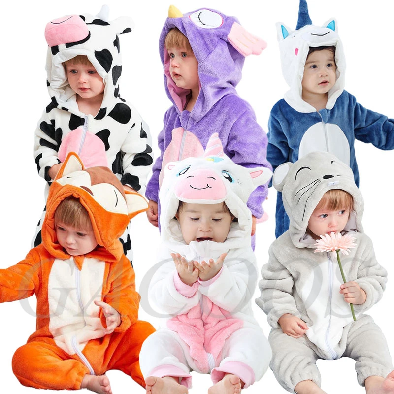 Pyjama De Dessin Anime Pour Bebe Combinaison Pour Enfant Licorne Panda Vache Barboteuse Vetements De Nuit 22 Aliexpress