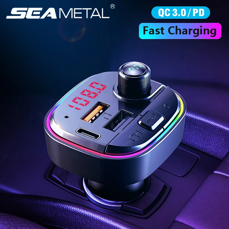 FM-трансмиттер автомобильный с поддержкой Bluetooth 5 0 и 2-мя USB-портами | Автомобили