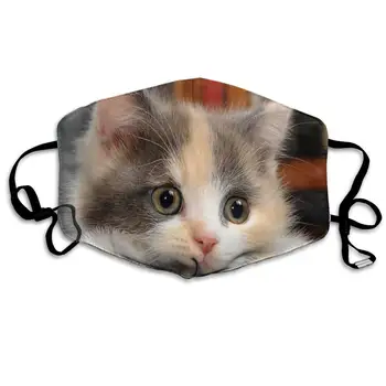 

Face Masks Anti-Dust Mouth Cover Cool Cute Baby Cat Kitty Face Funny Animal Washable And Reusable Mask Warm Windproof For Women