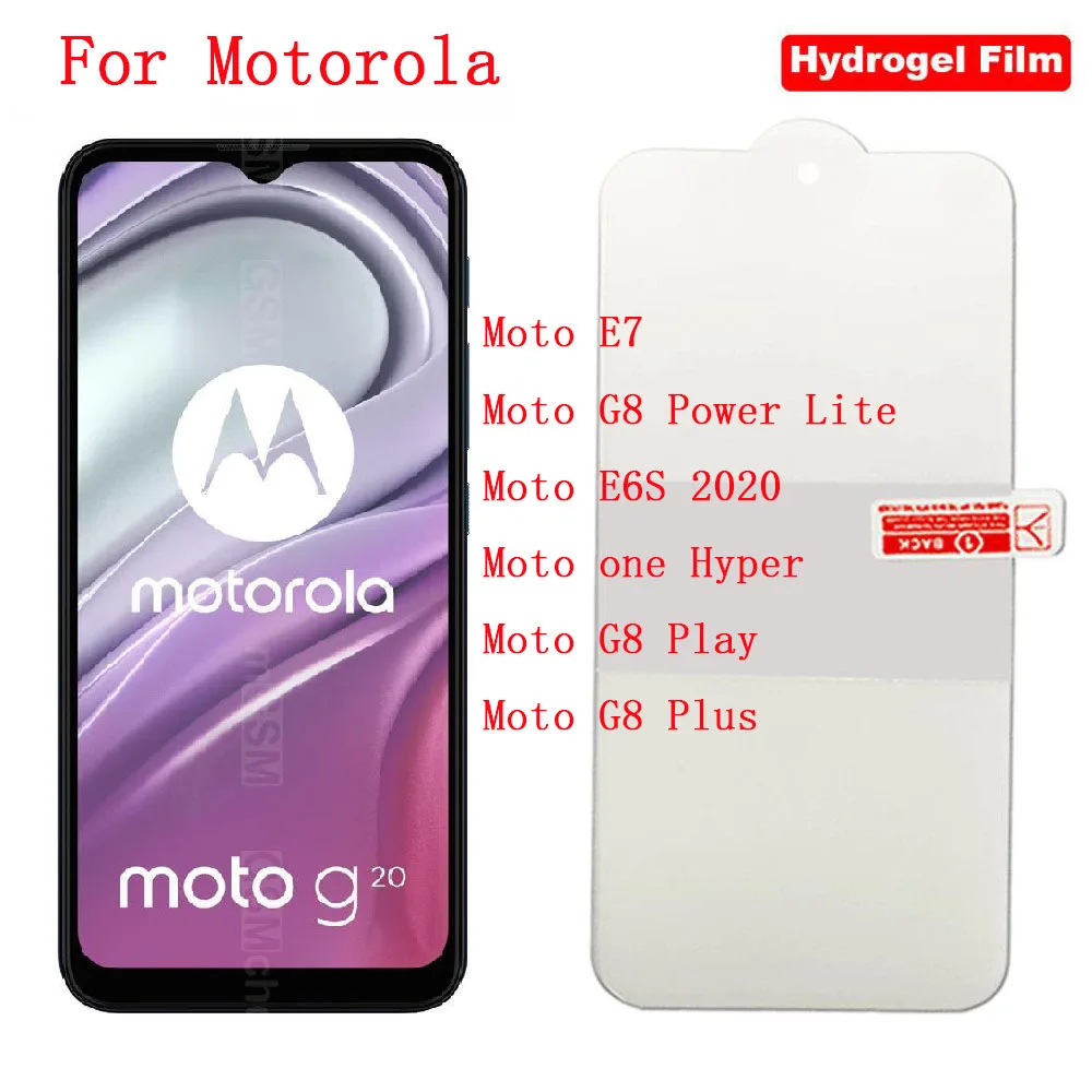 Per Motorola Moto E7 G8 Power Lite Hydrogel Film Full Glue Hd Pellicola Salvaschermo Per Moto E6S 2020 One Hyper G8 Play Plus