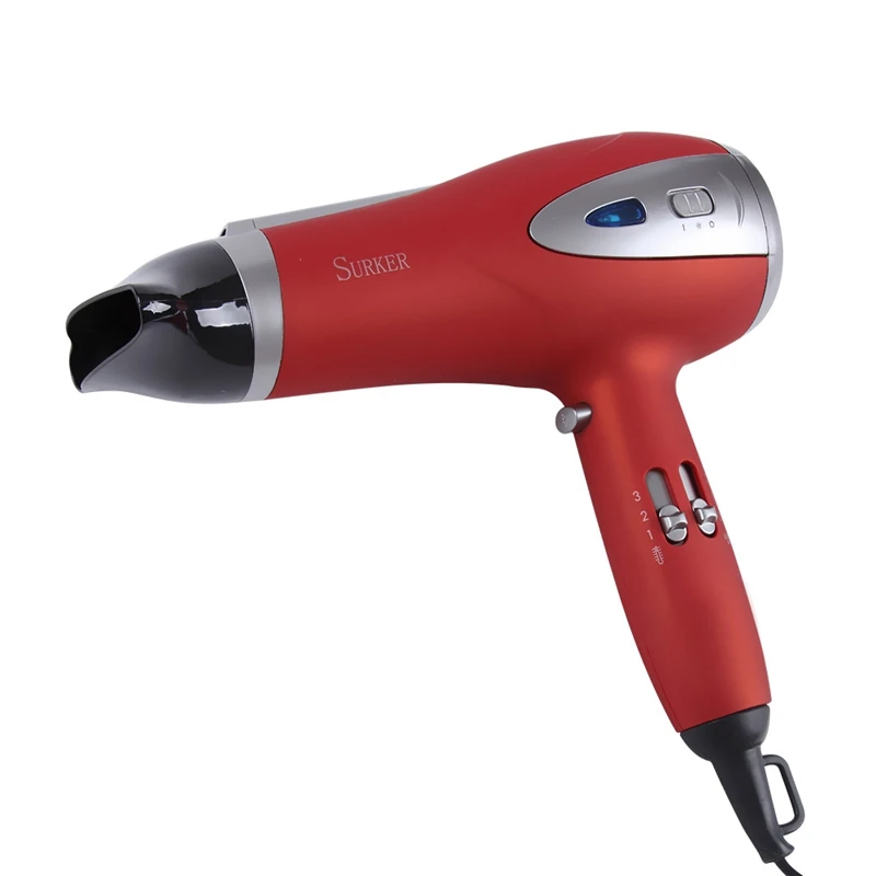 

SURKER 2200W Hair Dryer Negative Lons Hair Blow Dryer with 2 Speed and 3 Heat Setting Ceramic Hair Dryer EU Plug
