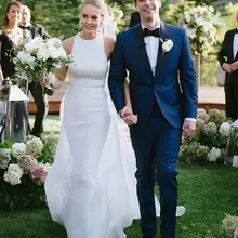 Деревенский синий Жених костюмы Формальные смокинги наряд для страны Свадьба шаль лацкан из двух частей пиджак брюки формальный мужской блейзер