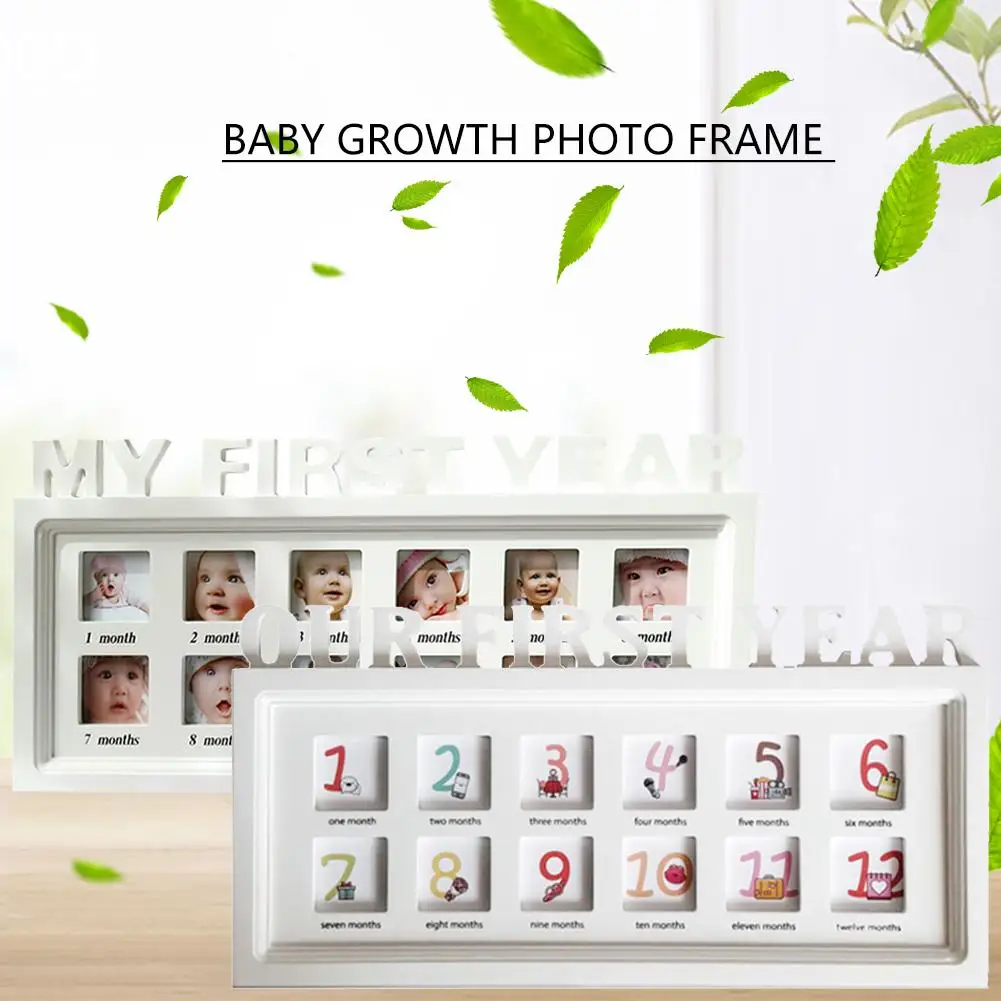  Baby Creative Photo Frame Album Baby Commemorative Baby Growth Memorial December Growth Dust Wood F