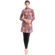 Женский мусульманский купальный костюм с длинным рукавом, защита от солнца, мусульманский купальный костюм, арабский купальник без хиджиаба Рамадана, купальный костюм