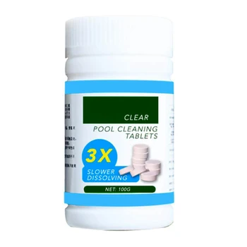 

100Pcs Pool Cleaning Tablet Effectively Purify Water Crystal Clear Pool Foaming Cleaners Swimming Pool Detergent