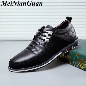 

Leather Men Shoe Classic Plus Size Male Sneakers Slip on Fashion Men's Casual Shoes Light Soft Moccasins Man Low Top Loafers K1