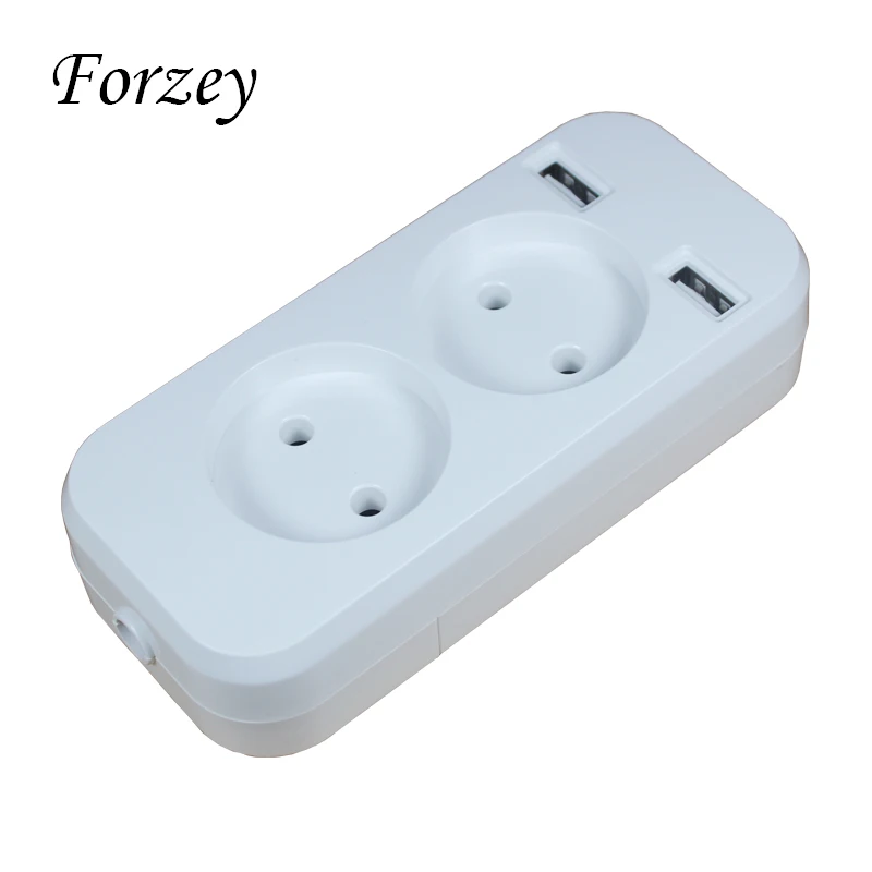 Мощность полосы 2 EU Plug 1200 Вт 250V 5V 2A стены множественный разъем Порты и разъёмы в