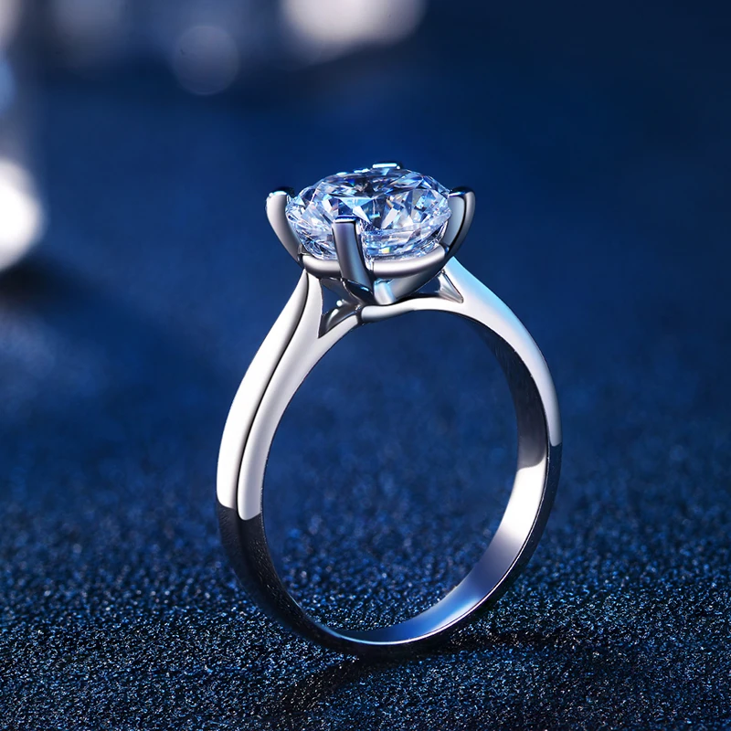 4-коготь GIA 1 карат D/SI1/Ex натуральная Бриллиантовая Для женщин кольцо из белого золота 18 карат ручной работы обручальное кольцо для помолвки кольцо