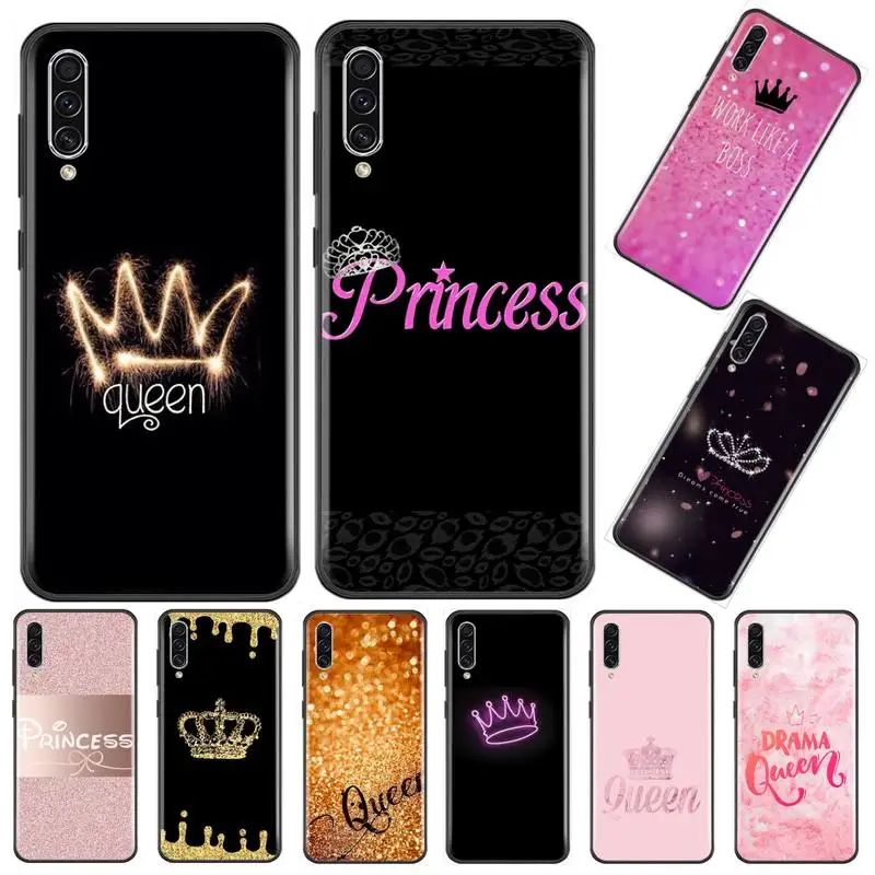 

Queen princess crown Phone Case For Samsung A20 A30 30s A40 A7 2018 J2 J7 prime J4 Plus S5 Note 9 10 Plus