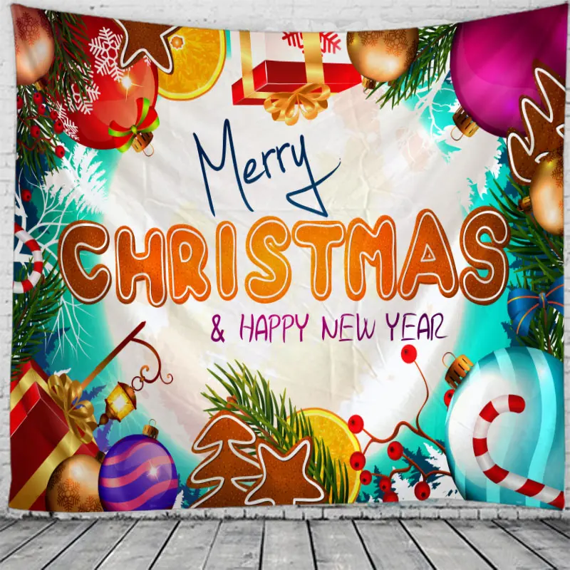

Christmas 3D Tapestry Wall Hanging Bed Spread Beach Towel Table Cloth Yoga Mat Halloween New YearHouse Living Room Decoration