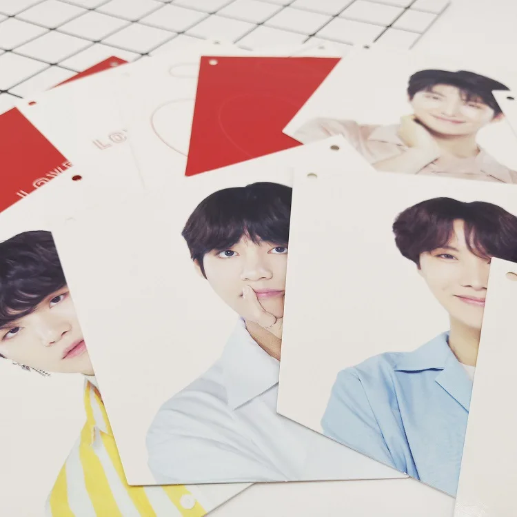 Корейский Kpop bangtan мальчиков плакат Висячие Флаг украшения фотокарты Висячие картины вокруг
