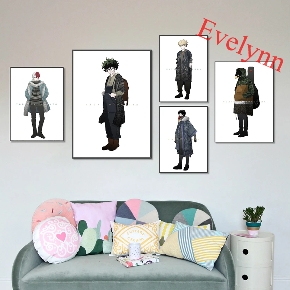 

My Hero Academia，Children Room Decor Picture ，Home Wall Art Painting Posters ，Modern Living Room Cartoon Prints Unique Gift