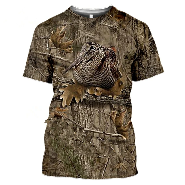 Summer Casual Men's T-Shirt Camouflage Hunting Animal Rabbit ,3D T-Shirt Fashion Street Women's Pullover Short Sleeve T-Shirt To 2