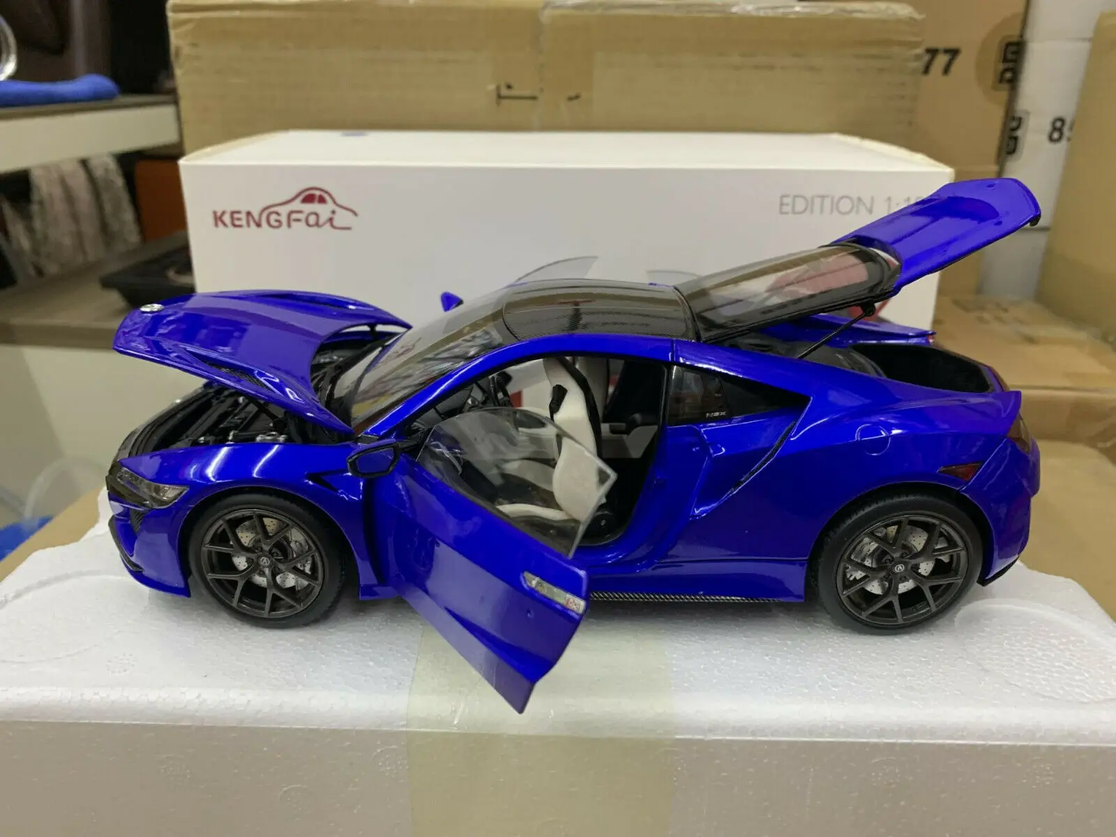 KengFai Honda NSX Edition синий масштаб 1/18 литье под давлением модель автомобиля 4 двери