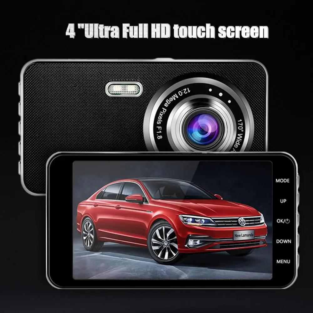 " 1080 P Full HD Автомобильный видеорегистратор с сенсорным экраном камера видео рекордер двойной видеорегистратор с ночным видением g-сенсор