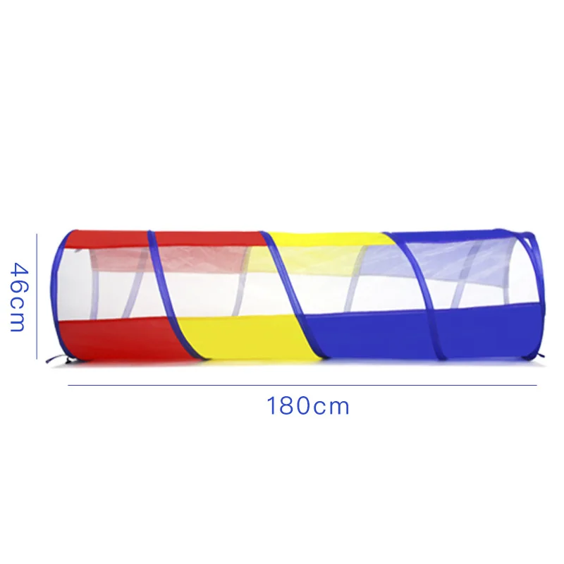 

Children Rainbow Indoor Outdoor Foldable Crawl Tunnel Single Layer Three-Color Tailor Network Game Channel Climb Tube