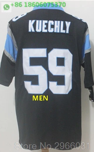 A+++ Качественная мужская футболка для взрослых 1 cam newton 59 Luke Kuechly Christian McCaffrey 22 Carolina
