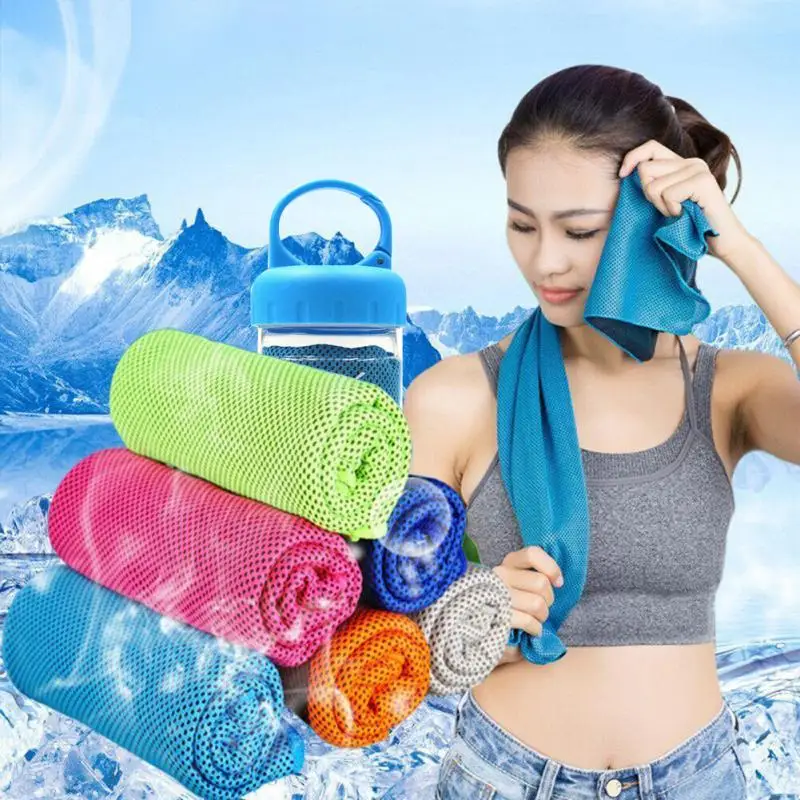 5 цветов, 90*30 см, для занятий фитнесом, альпинизмом, йогой, упражнениями, быстрое охлаждающее спортивное полотенце из микрофибры, быстросохнущее полотенце для льда s